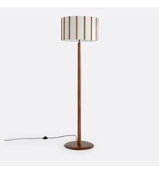 Lampadaire en hévéa et lin La Redoute Interieurs