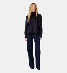 Top satin col montant Maje