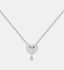 Collier chaîne Toujours avec Toi | Médaille Coeur en Argent avec diamant blanc La Garçonne Diamant