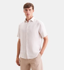 Chemise en lin 1/2 Shaped Col Kent Seidensticker