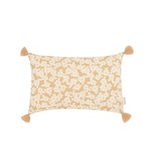 Coussin rectangulaire avec pompons en double gaze de coton lavé Wabi-Sabi Nobodinoz