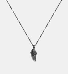 Collier mono-motif Aile noire en Acier 316L Phebus