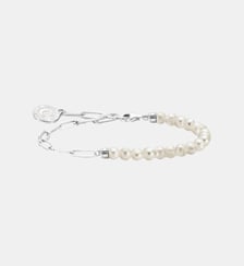 Thomas Sabo Membre Bracelet Charm avec perles blanches et Charmista Coin argent Argent sterling 925, émail à froid Thomas Sabo