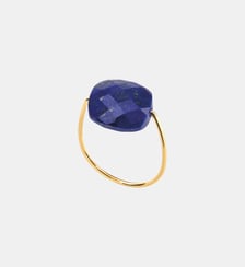 Bague or jaune coussin lapis lazuli Morganne Bello