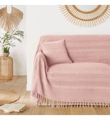 Plaid artisanal frangé coton La Redoute Interieurs