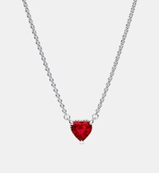 Collier Pendant Halo Cœur Scintillant Pandora