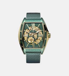 Montre automatique Tonneau Vert, Doré MOW1102 Montignac