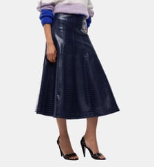 Jupe midi embossée crocodile Pinko
