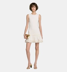 Robe courte en maille à fleurs Sandro