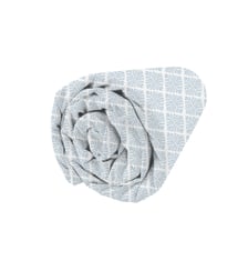 Drap housse en percale imprimée bonnet 30 cm, POINTE DE DOUCEUR Blanc Cerise