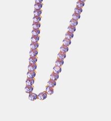 Collier ras de cou pierres rondes La Diamantine lavande Les Néréides