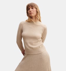 Pull droit en cachemire et soie Bompard