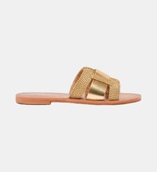 Mules plates Wilou en cuir tressé Jonak