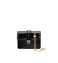 Porte-cartes love pocket en cuir à bandoulière chaîne Pinko