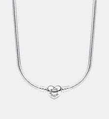 Collier Maille Serpent Fermoir Cœur Pandora