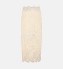 Jupe midi en dentelle Rabanne