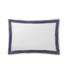Taie d'oreiller tricolore en satin de coton avec bande appliquée, MARCEAU Alexandre Turpault
