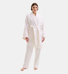 Poncho 3/4 col châle en laine polyamide, éponyme Laurence Tavernier