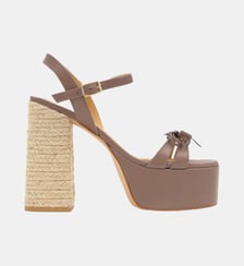 Sandales à talon bloc en jute tressé avec nœuds décoratifs FLORINA Castaner