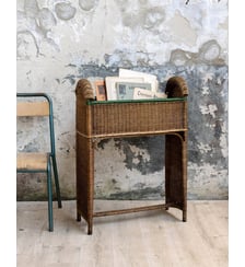 Étagère haute en rotin Gaëlle N°1590- Produit chiné Debongout