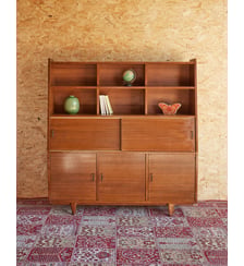 Vitrine scandinave en bois Victoria N°1253- Produit chiné Debongout