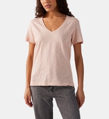 T-shirt col V femme en coton Sonia Jott