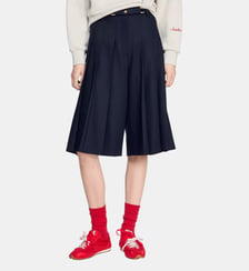 Short long plissé en laine Sandro