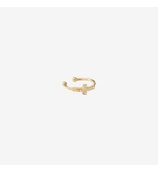 Bague d'oreille dorée cristal - athena Caroline Najman