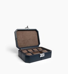 Coffret 6 montres et boutons de manchettes en cuir Le Tanneur