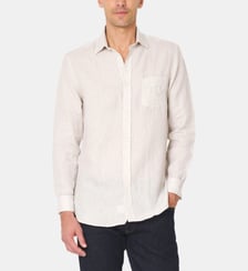 Chemise en lin beige coupe droite Atelier Privé