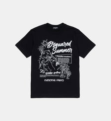 T-shirt avec logo et impression frontale Dsquared2