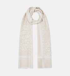 Étole jacquard imprimé animal avec logo Liu Jo