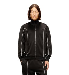 Veste de survêtement en tissu molletonné avec passepoil contrastant Diesel