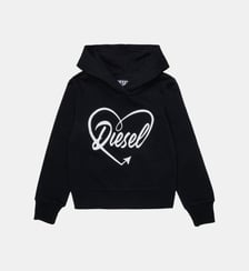 Sweat à capuche avec logo Diesel Kids