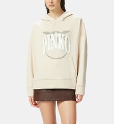 Sweat-shirt à capuche et logo Pinko