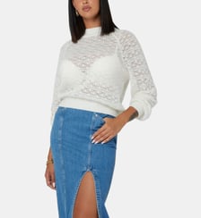 Pull ajouré laine mélangée Guess