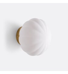 Applique ou plafonnier, en laiton et verre opaline La Redoute Interieurs