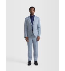 pantalon Perfect en lin bleu Agnès b.