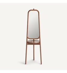 Miroir serviteur sur pied en noyer, hauteur 179,4 cm AM.PM