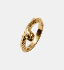 Bague en argent 925 plaqué or jaune 18 carats en forme de serpent Aristocrazy