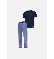 Ensemble pyjama haut et pantalon bleu en coton Le Slip Francais