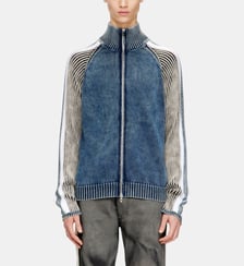 Cardigan zippé avec bandes sportives Diesel