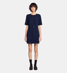 Robe courte à ceinture à anneaux Sandro