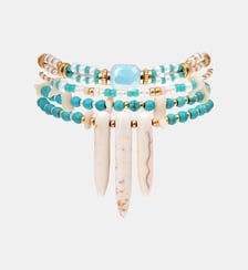 Bracelet manchette multiliens perles avec pendentif AUDACE Hipanema