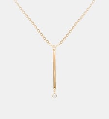 Collier chaîne Pure | Essentielle en Plaqué Or avec diamant blanc La Garçonne Diamant