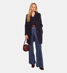 Manteau Tailleur Long En Laine Anabelle Maison 123