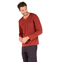 Pyjama long col V L'ECOSSAIS Eminence