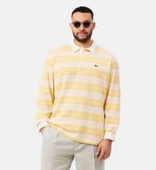 Polo rugby relaxed fit en Piqué rayé Lacoste