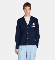 Cardigan en maille à fleur Sandro