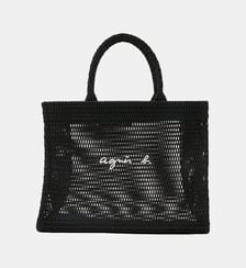 tote bag en mesh noir Agnès b.